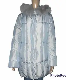 1 Madison down filled faux fur trim hooded coat