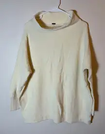 Free‎ People Ottoman Slouchy Tunic Sweater Ivory Cream Size Small