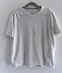 Aerie Shirt Womens Medium White Oversized Boho Soft Lounge Sporty Travel Neutral