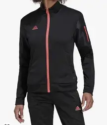 Adidas  Tiro Soccer Track Jacket Black and Coral Women’s Size Medium