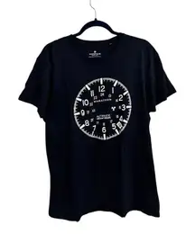 Marathon Watch Graphic T-Shirt Women’s 3XL Black Clock Dial Tee 100% Cotton