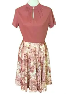 Vintage 70s roses midi dress