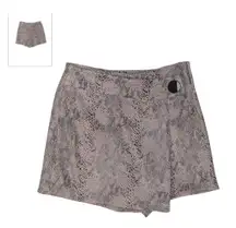 Faux Snake Skin Skort