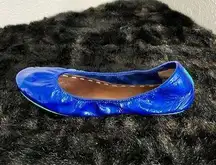 Tieks Sapphire royal blue slip on flat shoe 9 SINGLE shoe right