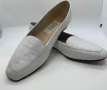 Enzo Angiolini White Liberty 25 leather Loafers Flats womens sz 8N