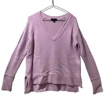J. Crew Merino V-Neck Tunic Long Sleeve Sweater Lilac XS Light Weight