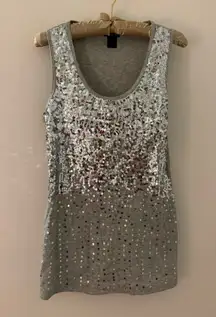 vintage grey sequins wet seal tank size XL