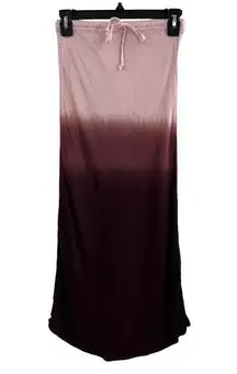 LAMade Ombre Dyes Satin Maxi Skirt Size XS New