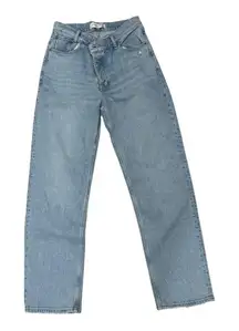 Abercrombie Fitch The Dad High Rise Light Wash Denim Jeans Womens Size 28