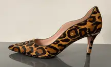 James Chan Anika Curvy Pump Leopard Animal Print Size 8.5