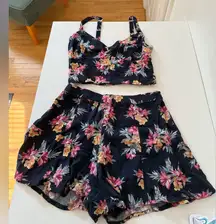Hollister Floral Short Set