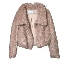 Fashion Nova Women’s Cold Weather Winter Open Front Cropped Jacket Sz XS