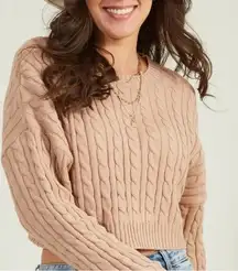 Altar’d State Cropped Tan Sweater