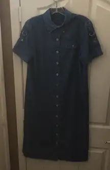 FINAL MARKDOWN Ladies’ Karen Scott Petite Front-buttoned Denim Dress (PL)