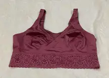 Ruby Ribbon Lace Demiette Bra In Pink Size 32 #3033 NEW!‎