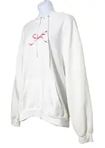 Aeropostale Pink Bow Oversized Pullover Hoodie size L