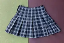 Black Plaid Tennis Skirt