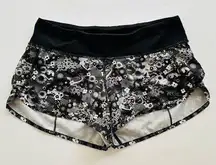 Lululemon Speed Short Size 6 Seawheeze 2017 SE* Counter Culture White Black