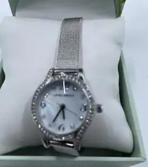 Laura Ashley Stainless Womens Mesh‎ Bracelet Watch w Gift Box New