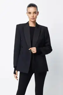 Mossman The Sublime Saville Row Double Breasted Button Blazer Black Women's Sz 4