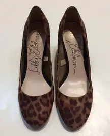 Libby Edelman Jenna Leopard Print Block Heel Pump