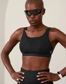 NWT Athleta 34DD Invincible Bra, Black Compression Sports Bra Running Workout