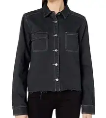 RVCA Button Up Jean Denim Jacket Top Shirt