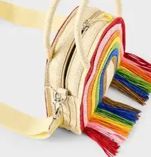 Target Rainbow Cross body bag mini zip fringe purse new with tag  Pride Size Mini