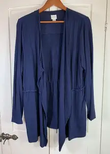 Chico's Zenergy Cardigan Women's Sz 3 16 Open‎ Lagenlook Blue Loungewear Plus