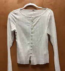 White Button Down Blouse Free People Long Sleeve
