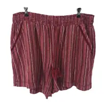 Briggs New York Women's Linen Blend Pull-on Shorts Size XXL‎