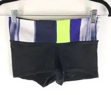Lululemon Womens Boogie Shorts Colorblocked Striped Black Purple 4