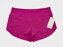 Speed Up High-Rise Short 2.5” - Sonic Pink, Size 14