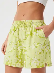 Outdoor Voices Solar Cool 5” Shorts in Hyper Green Floral Mesh Lined