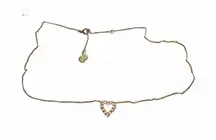 Christian Dior Gold Heart Pendant Necklace