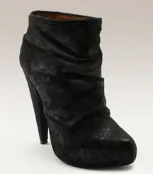 Elizabeth and James Reese Scrunch Heeled Black Boots