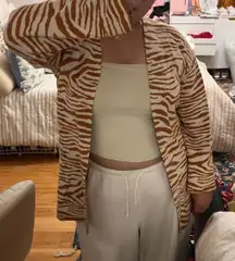 Fall burgundy burnt orange pumpkin color Animal Print cardigan sweater warm soft orange Zebra  