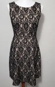 Enfocus Studio Black Lace Fit and Flare Dress Size 4