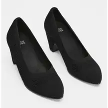 Eileen Fisher sz 10 Womens Kiss Stretch Knit Slip On Pointed Pumps Chic Minimal