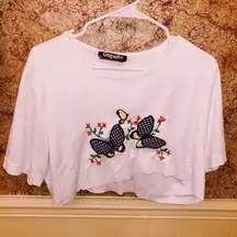 Retro Butterfly Crop Top