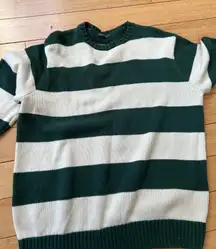Green and white brandy Melville sweater