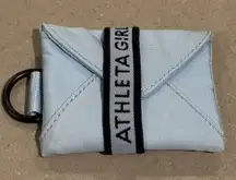 Athleta Girl Light‎ Blue Card Holder Key Ring Wallet