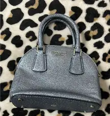 Kate Spade Mini Sylvia Glitter Crossbody Silver