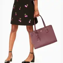 Kate Spade genuine leather Cameron Street Jensen Purple Handbag EUC