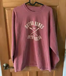 Blue 84 XL men’s or women’s mauve Outer Banks North Carolina long sleeve T-shirt