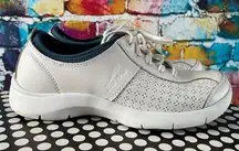 Dansko Elise Size 36 White Leather Tennis Shoes Sneakers