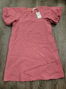 THML  Mauve Dusty Pink Rose NWT Small Textured Bubble Short Dress