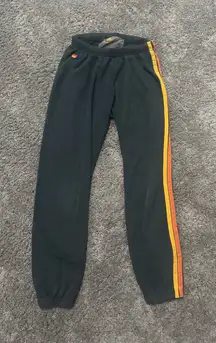 Aviator Nation Sweatpants 5 Stripe Blue