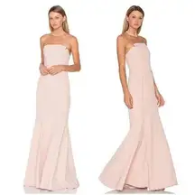 JILL STUART Academy Harlow Pink Strapless Floor Length Gown Formal Dress Size 2