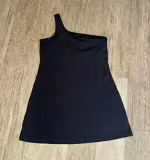 EUC  One Shoulder Black Tennis Dress - Medium